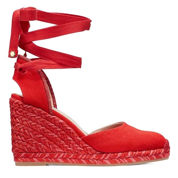 SOLD!!! BRAND NEW IN BOX STUART WEITZMAN RED ESPADRILLES - Picture 1 of 8